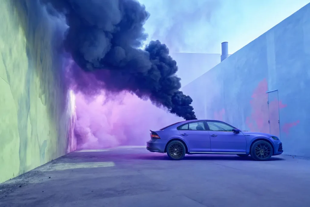 Voiture qui fume noir : causes, solutions et impacts